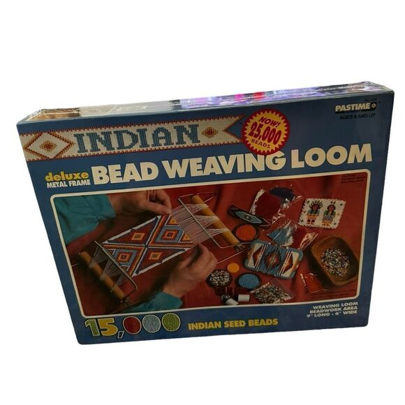Pastime Indian Deluxe Metal Frame Bead Weaving Loom Vintage 1993 New in box! - Picture 1 of 5